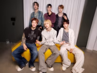 The 6-member South Korean boy band RIIZE poses for a portrait inside the RCA building on the Sony Pictures lot in Culver City California, U.S. November 12, 2025. REUTERS/Mike Blake